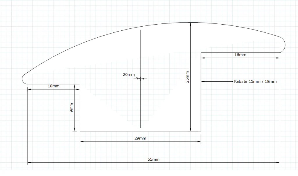 Threshold oak solid bar wide 45mm metre thresholds section loveskirting share flooring species