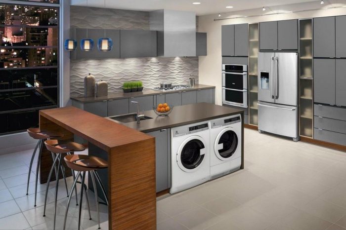 Kitchen washing machine compact laundry apartment machines washer small ideas dryer front electrolux dryers washers put island apartments loading place