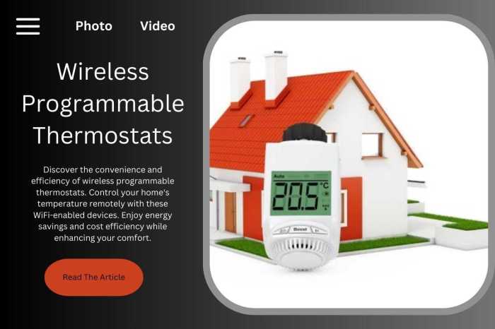 Thermostat programmable sans fil otio