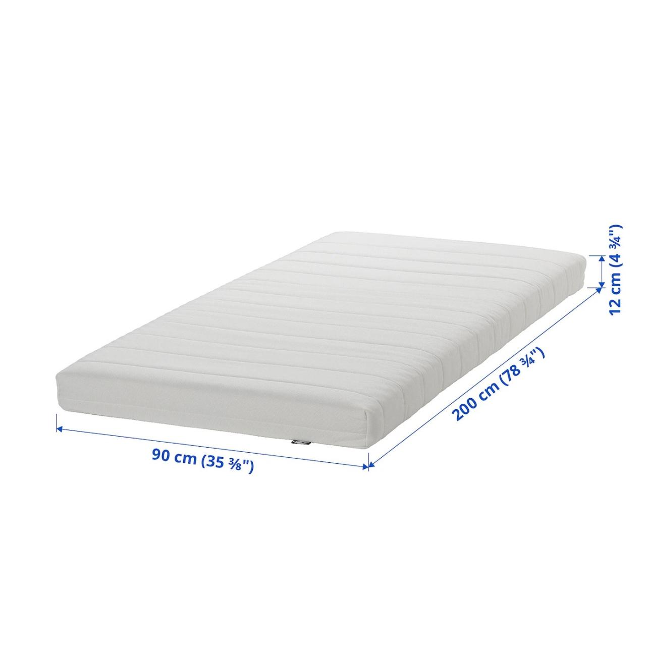 Ikea mattress foam white firm cm products single polyurethane hard mattresses ie designer