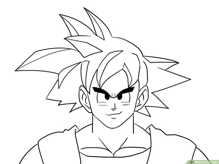 Goku drawing draw easy dragon ball step drawings anime video line