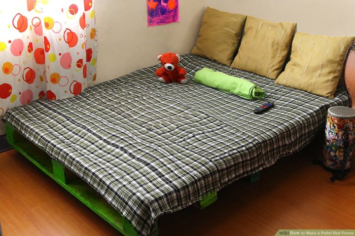 Bed pallet diy frame easy recycled designs handy