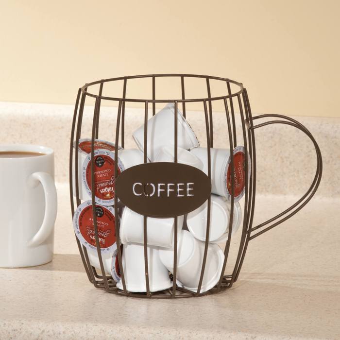 Coffee holder pod capsule capsules organizer storage carousel rack