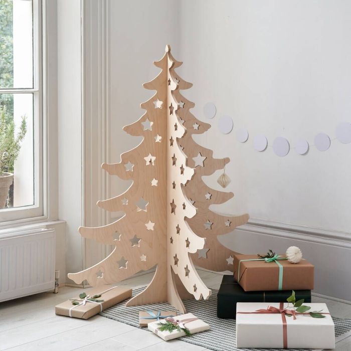 Christmas tree wooden diy ornament ideas industrial ornaments made patterns cool using discs who love