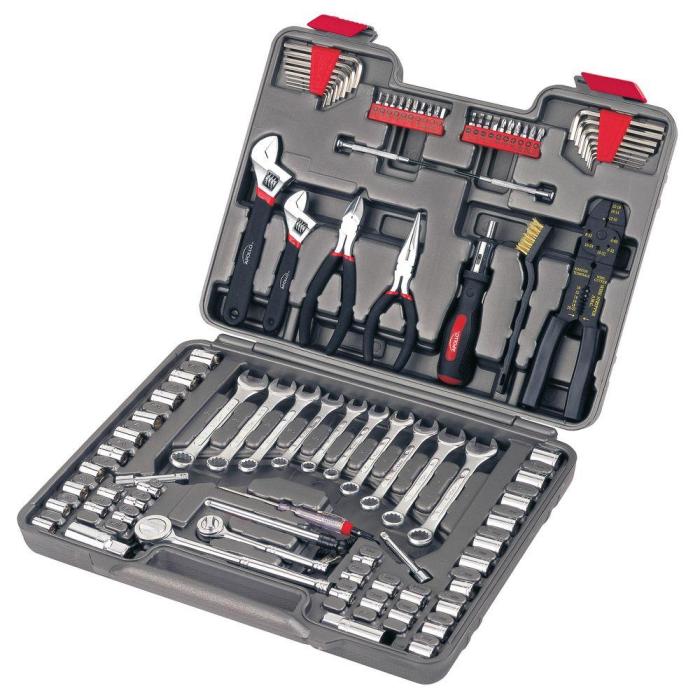 Tool kit basic set stalwart hand case homeowners carrying dorm treated essential apartments heat repair pieces steel