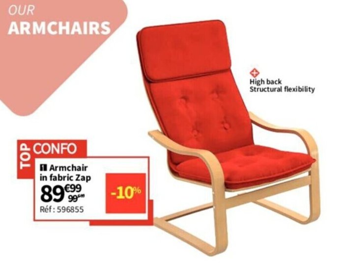 Fauteuil en forme de main conforama