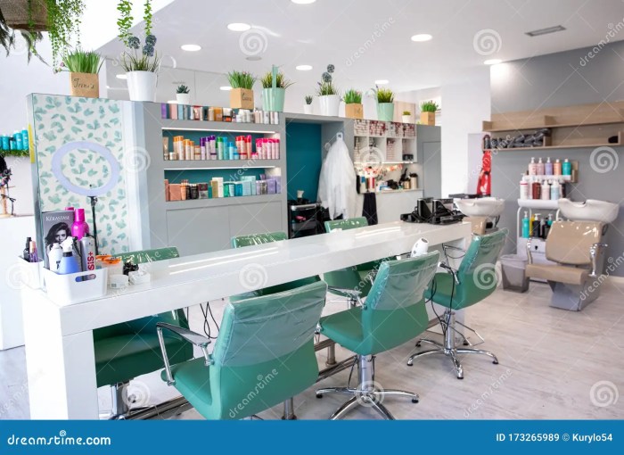 Conception dinterieur pour salon de beaute moderne