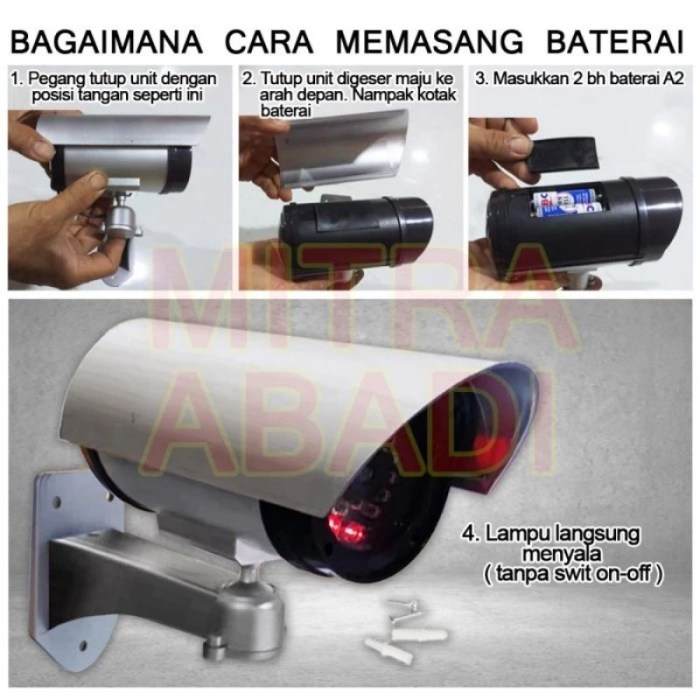 Fake camera outdoor security surveillance dummy flashing led light waterproof night cameras