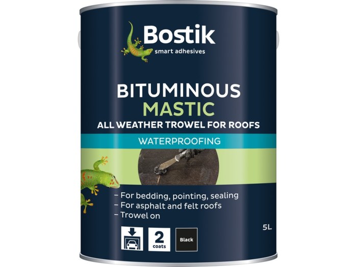 Mastic bituminous bostik