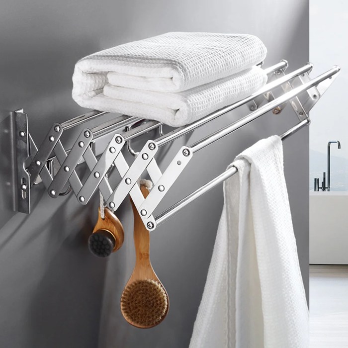 Towel wall bathroom mounted rack holder shelf stainless steel hotel racks organizer hardware accessory aliexpress