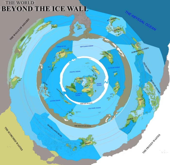 World earth flat rim map end ncse theory