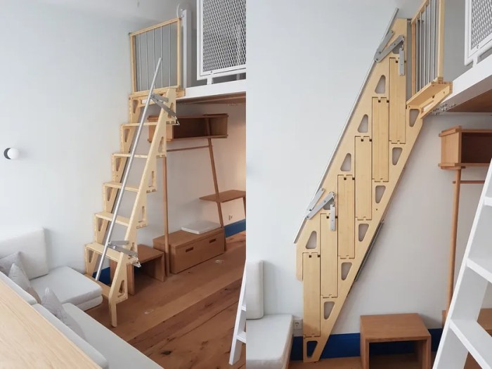 Retractable stair