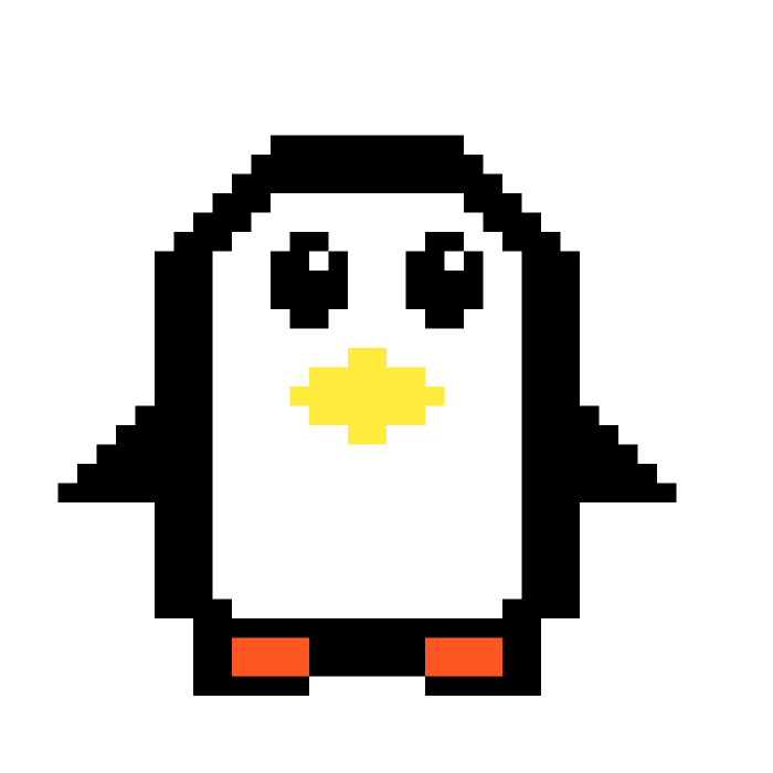 Pingouin pixel art