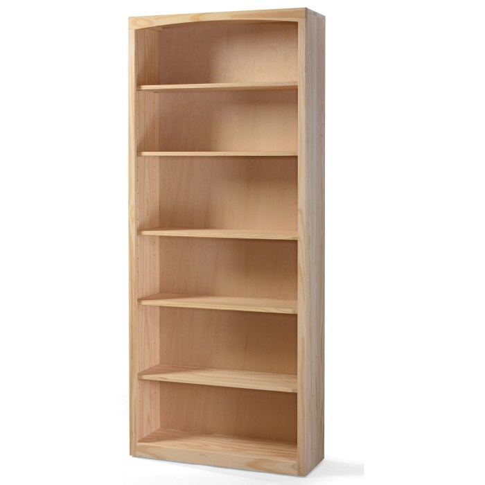 Pine bookcase knotty ebth