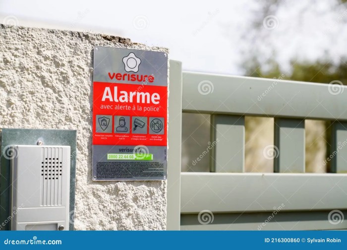 Plaque alarme verisure