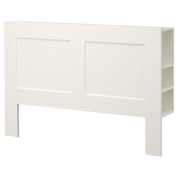 Headboard storage ikea brimnes white compartment headboards bed