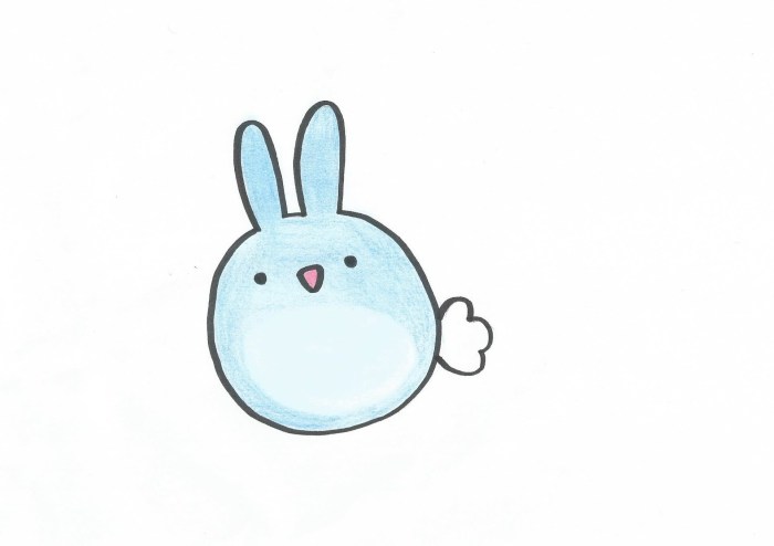 Bunny drawing cute rabbit baby simple draw realistic drawings paintingvalley animal very but