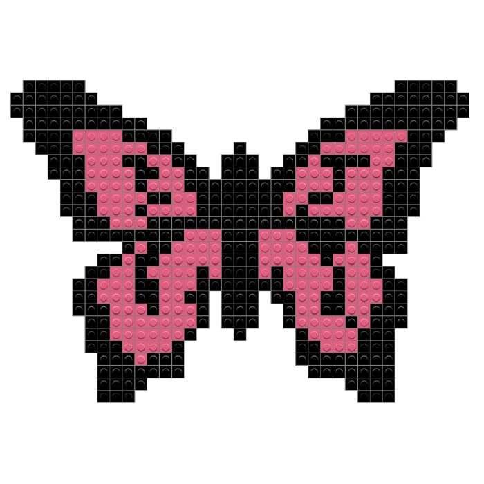 Papillon en pixel