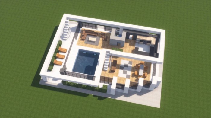 Minecraft maison moderne plan