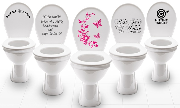 Toilet seat sticker stickers vinyl deal