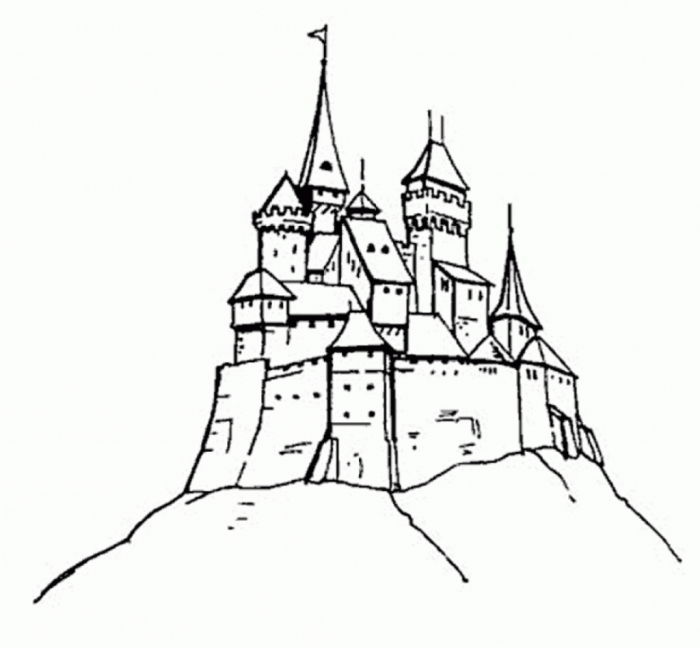 Castle drawing draw step kids midieval medieval door projects drawings quality tale fairy here ways many there paintingvalley diagram