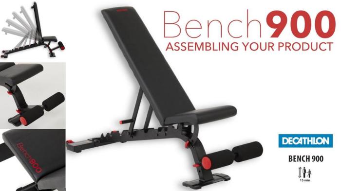 Banc de musculation domyos bm 900