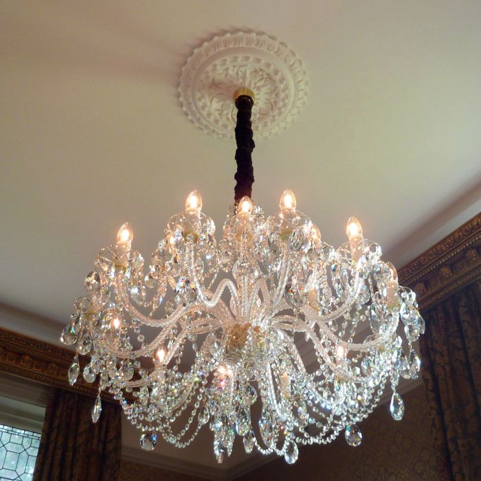 Montmartre branch 67cm chandelier wooden grey