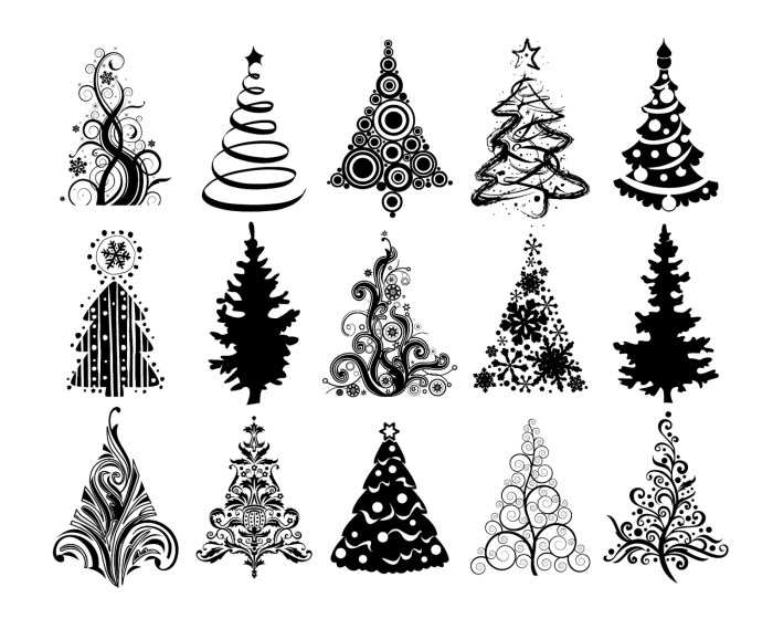 Dessin sapin de noel moderne