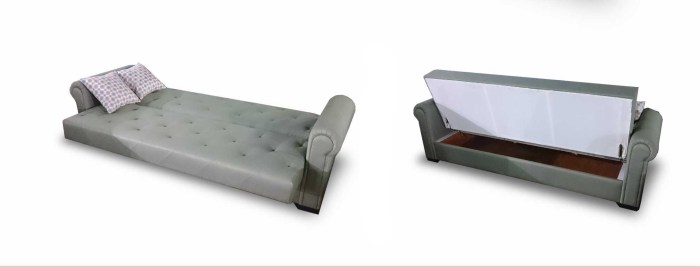 Sofa bed clack click red