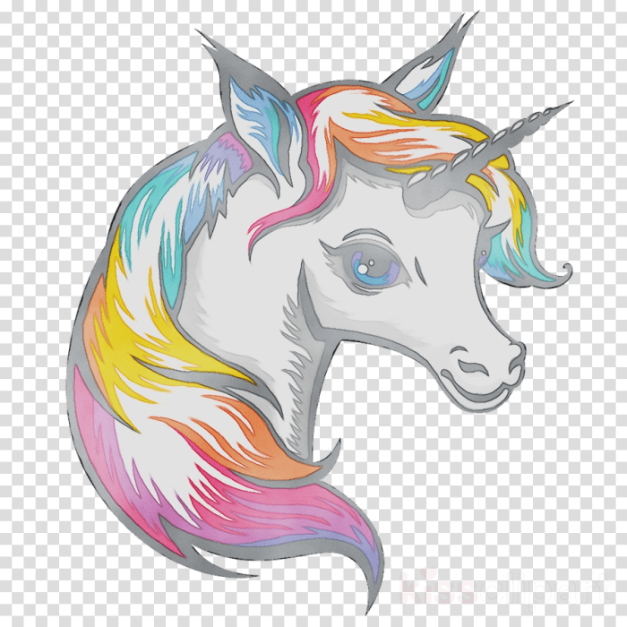 Unicorn head white vector creative illustrations