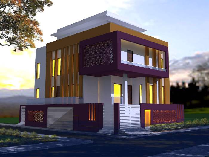 Exterior 3d house building modern rendering designs ronenbekerman homify architectural animation sushmita roy india