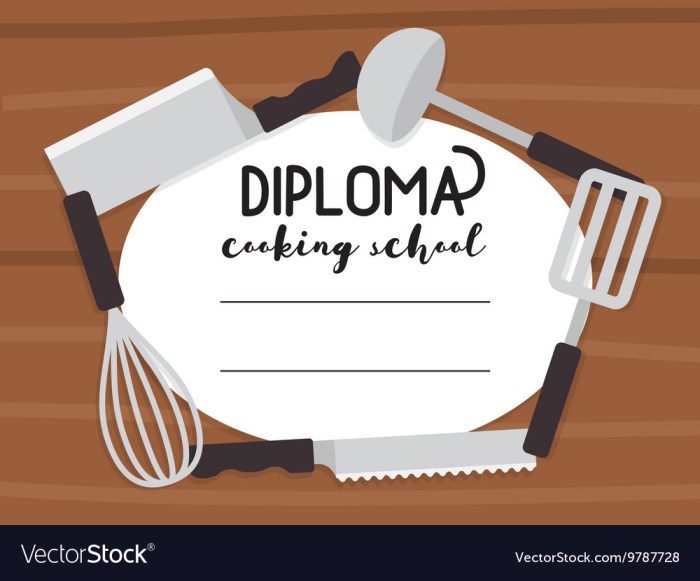 Diplome de cuisine a imprimer