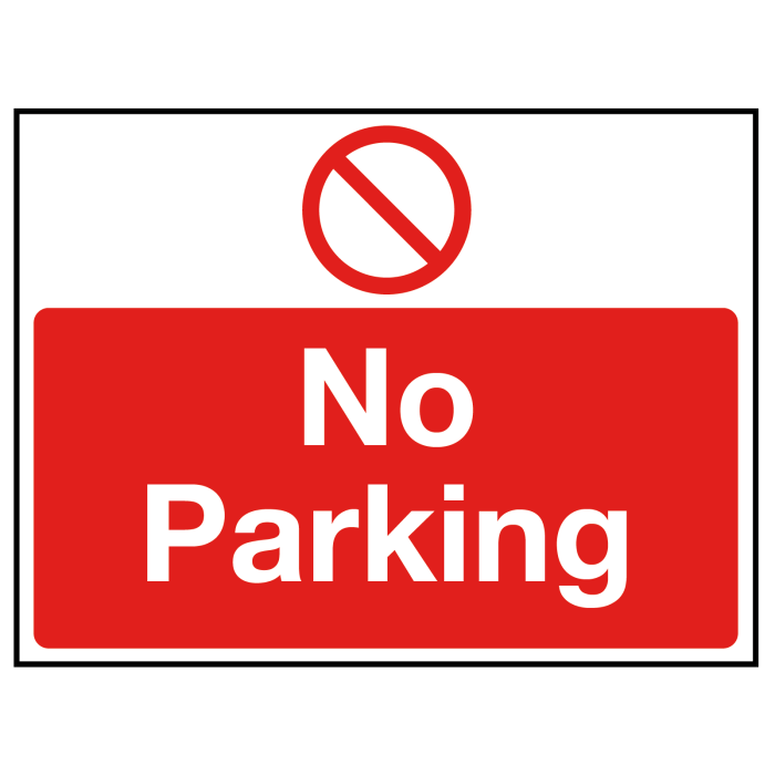 Parking sign signs landscape polycarbonate large safety buy now