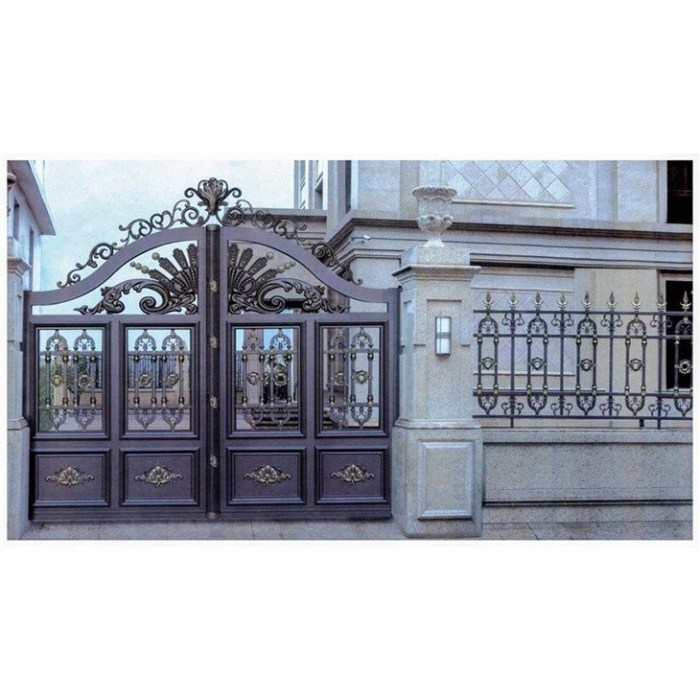 Gates aluminium driveway garden entrance modern grey double cheap appearance enhance properties main our posts