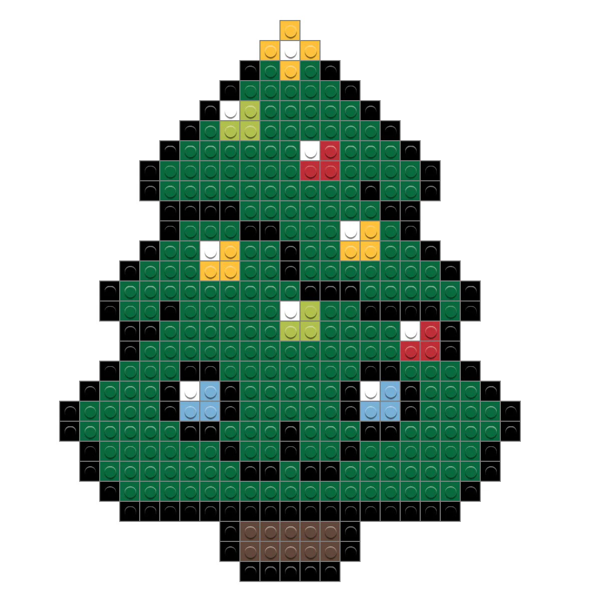 Dessin pixel de noel