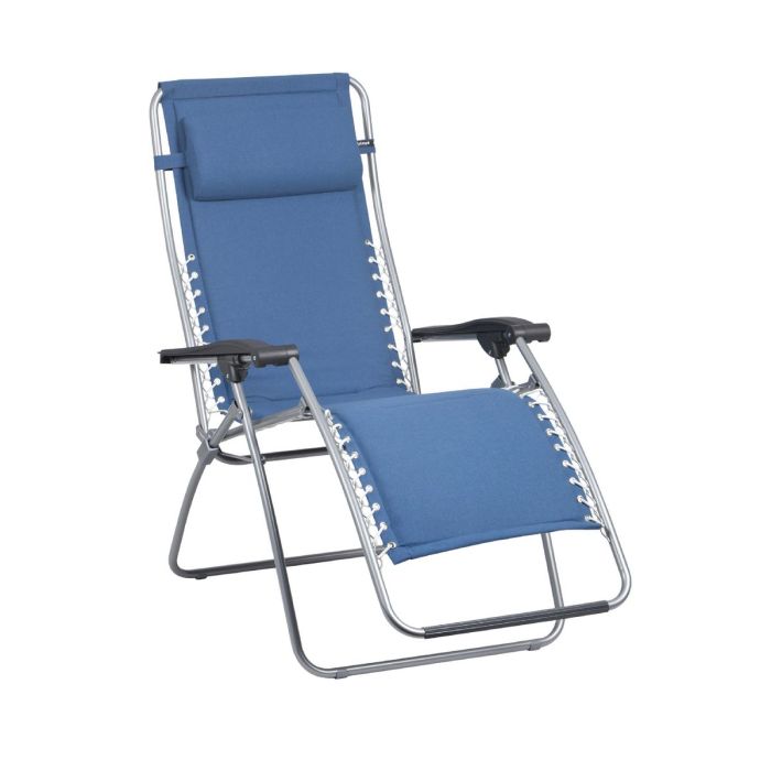 Lafuma liege relaxstoel fauteuil patentierte made proidee komfortablem stufenlos aufhängung sunbrella verstellbare