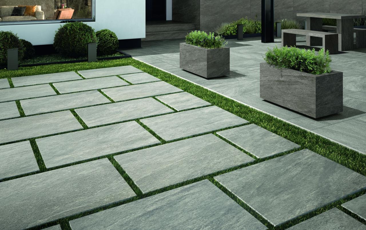 Garden outdoor porcelain slab modern back granito tiles patio paving tile slabs landscaping matt small granite backyard tilemountain saved walled