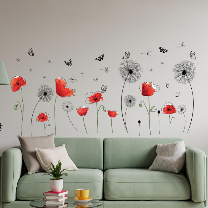 Wall 3d room living decoration mirror decals diy stickers acrylic romantic sticker flower decor home17 saved