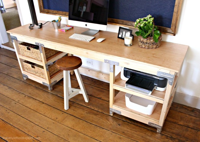 Desk craft build custom yourself do white step wood