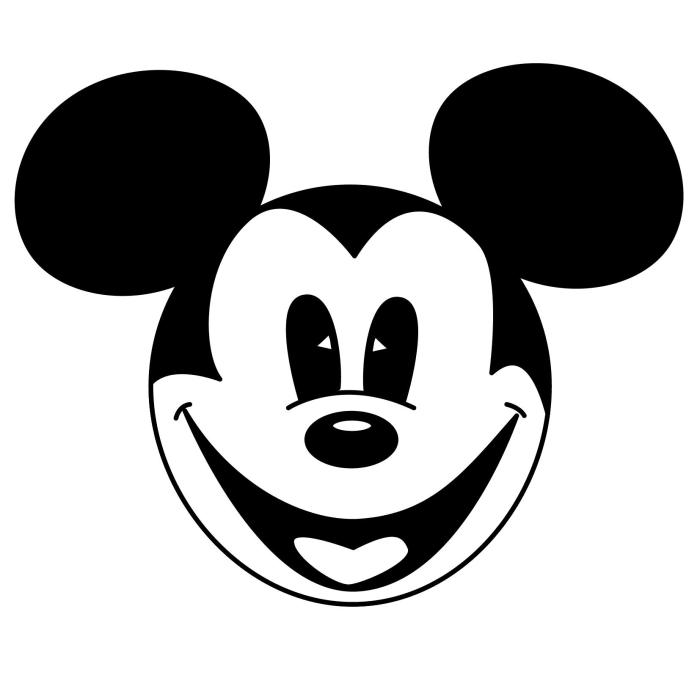 Tableau mickey noir et blanc