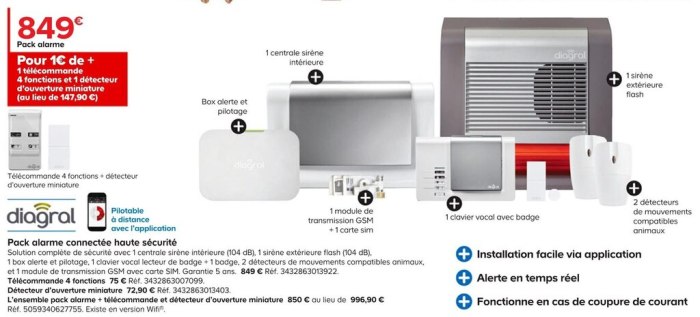 Alarme maison diagral castorama