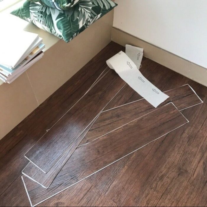 Bodenbelag laminat selbstklebend vinylboden adhesive laminaat eiche zelfklevend dielen boden selbstklebende holz planken planks matte bol oak haus 4m qm