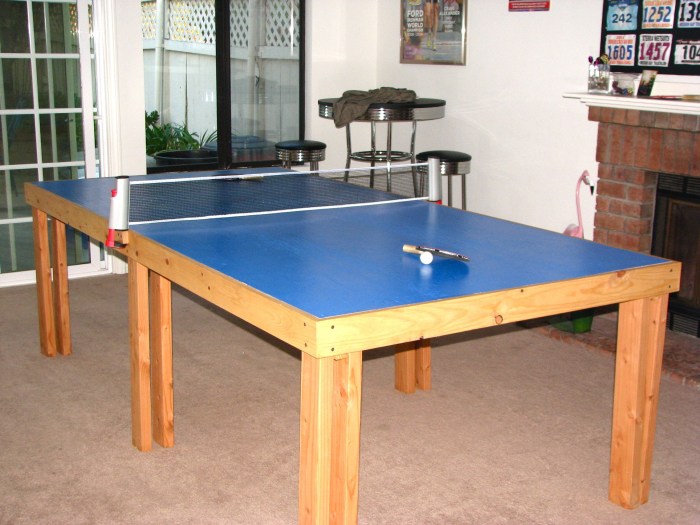 Fabriquer une table de ping pong