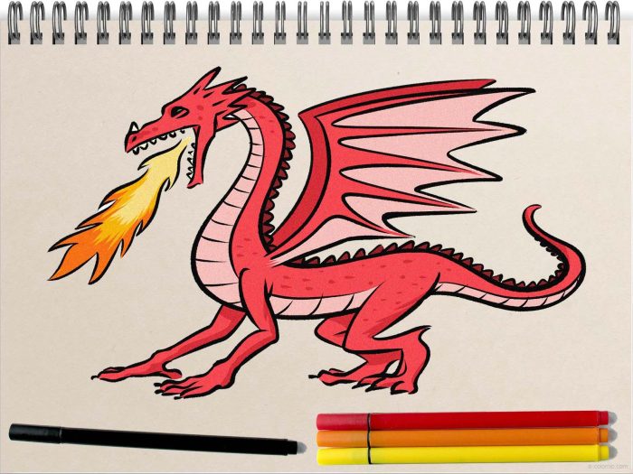 Dragon draw easy drawing mythical creatures dragons drawings sketch drawingforall choose board