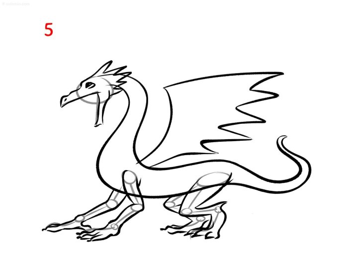 Dessin simple dragon