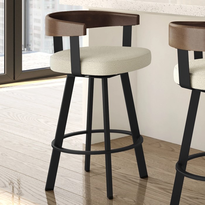 Height barstool back set legs contemporary support full metal furniturer multi colors gold grey color