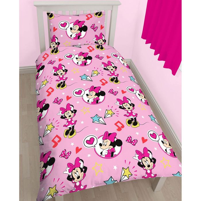 Duvet bedding minnie reversible mickey mouse covers disney double single