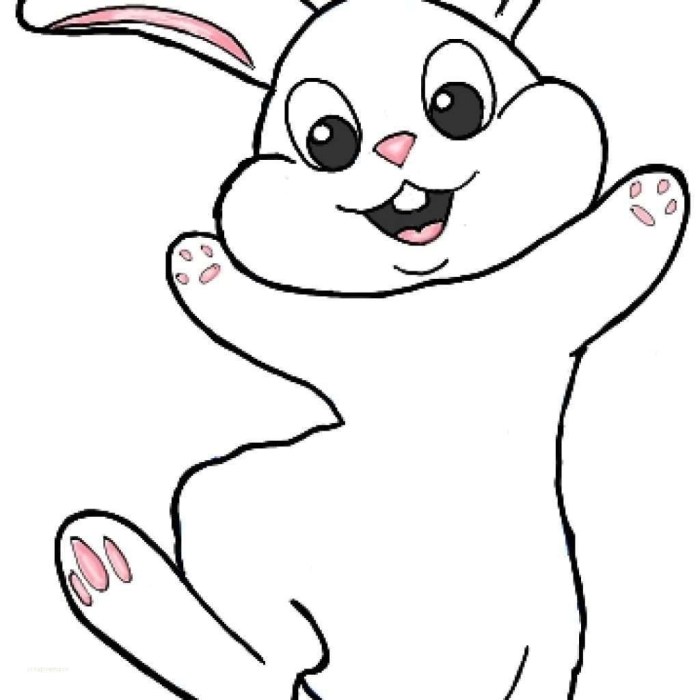 Dessin lapin de paques facile