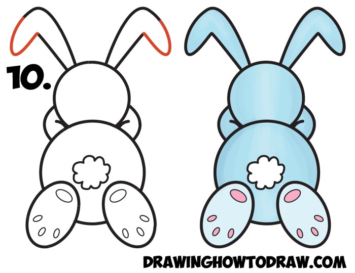 Dessin lapin de paques facile