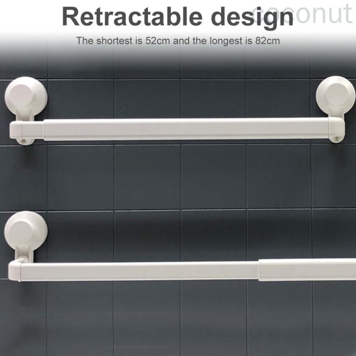 Towel rack suction holder 40cm polished stainless bath bathroom cup steel kitchen hardware